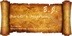 Barták Jozefina névjegykártya